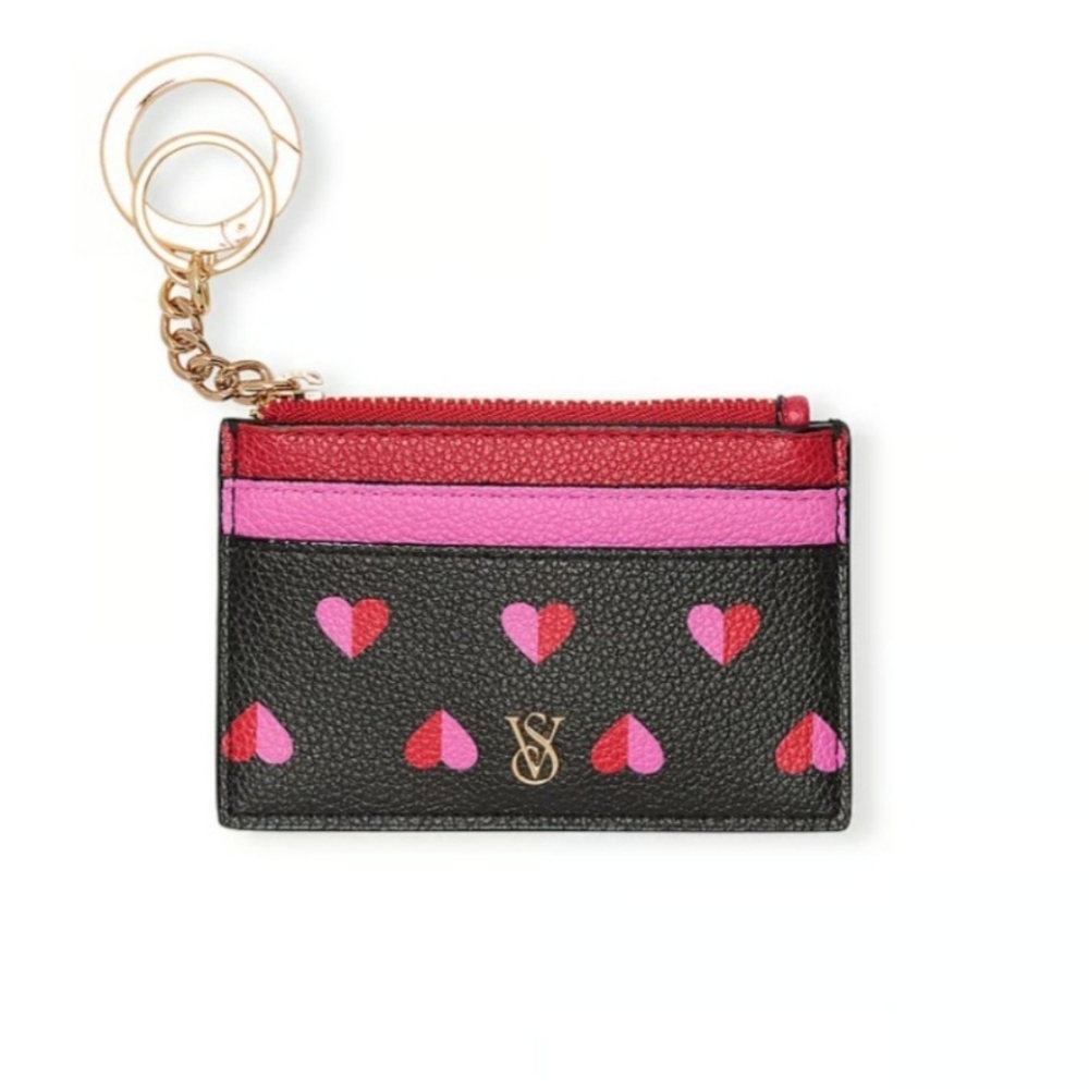 Victoria's Secret Heart Card Holder Keychain nWT